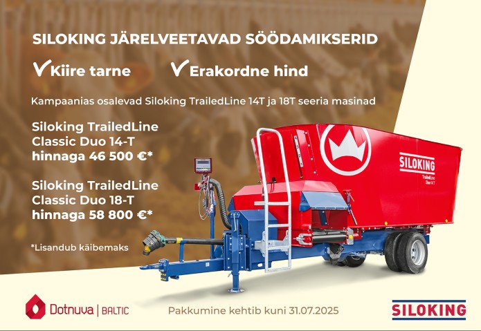 Siloking järelveetavate söödamikserite eripakkumine Siloking järelveetavate söödamikserite eripakkumine