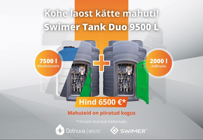 Erihinnaga Swimer Tank Duo 9500 L väiketankla