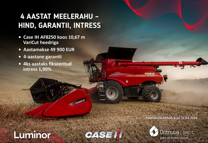 Case IH Axial-Flow 8250 = 4 aastat meelerahu
