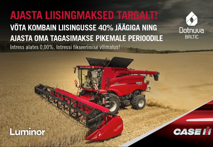 Kombain liisingusse 40% jäägiga