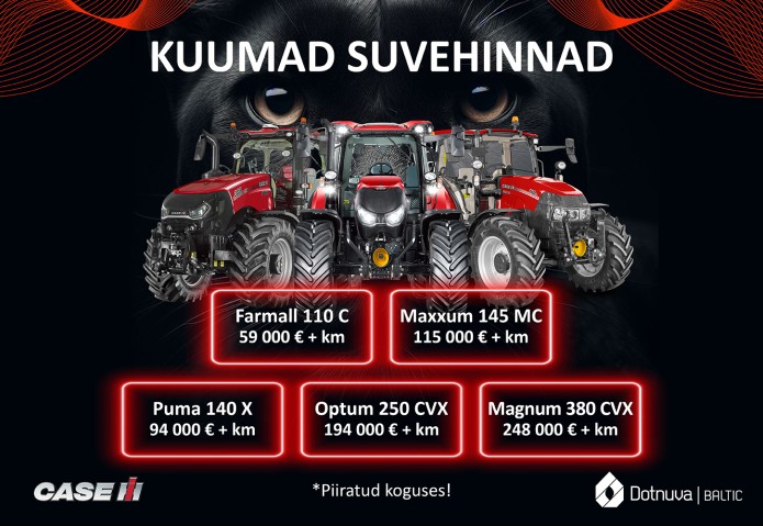 Case IH traktorite kuumad suvehinnad Case IH traktorite kuumad suvehinnad