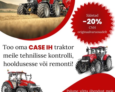 Too oma traktor meile tehnilisse kontrolli, hooldusesse või remonti!