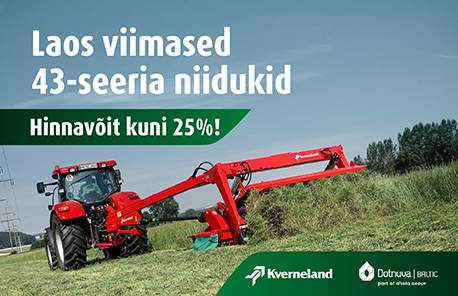Laos viimased Kverneland 43-seeria niidukid I Hinnavõit kuni 25%