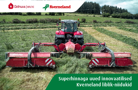 Superhinnaga Kverneland liblik-niidukid