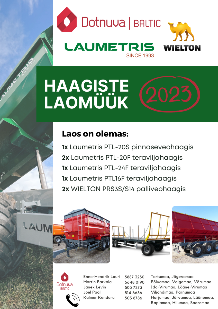 Haagiste laomüük 2023